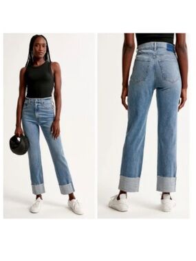 Abercrombie & Fitch Ankle Straight Ultra High Rise jeans
